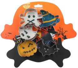  Nagy fém sütemény kiszúró 6 db-Halloween Koponya (T13174)