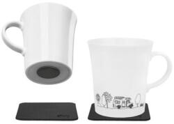 Silwy 270 ml-es mágneses bögrék, 2 db szín fehér nyomtatással