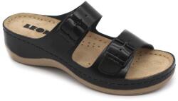 LEON 908 LEON Comfort női bőr papucs (LEON1012-fekete36)