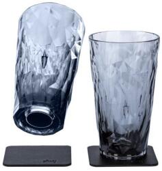 Silwy Mágneses hosszú poharak Silwy 300 ml, 2 db színes füstszürke