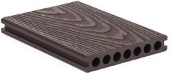  G21 kütléri burkolólap 2, 5 x 14, 8 x 300 cm, Dark Wood, kerek lyukakkal, WPC (63910411)