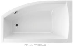 M-Acryl Minima akril aszimmetrikus fürdőkád tartóláb szettel - 160 cm balos (12456)