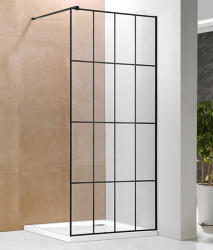 Niagara Wellness Frida Black Walk-In zuhanyfal - 90x190 cm (NWWI-FRB90)