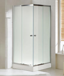 Niagara Wellness Ambon szögletes zuhanykabin Sevi 4 cm magas akril zuhanytálcával - 90x90 cm -frost üveggel (NWZK-AMF9090-SEVI4)