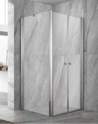 Aqualife HX Vario2 átlátszó biztonsági üveges, szögletes, nyílóajtós zuhanykabin - 90 x 90 cm (69543)