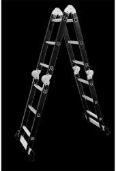 IRIS BEST DRABEST HOME és PLATFORM 4x3 lépcsős univerzális alumínium és rozsdamentes acél létra, 125 kg - bestbyte