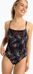 Roxy Női egyrészes fürdőruha ROXY Active Basic Basic Printed anthracite athletic hibiszkusz