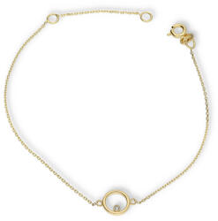 Gold bracelets AU85203 - 14 karátos arany karlánc kör medállal Hossz: 16 + 3 cm (AU85203)
