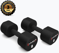 HMS HPT02 TPU súlyzók 2 db. 8 kg fekete