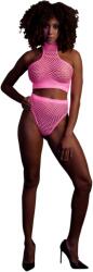  Ouch! by Shots Turtle Neck and High Waist Slip - One Size - Neon Pink