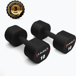 HMS HPT02 TPU súlyzók 2 db. 10 kg fekete