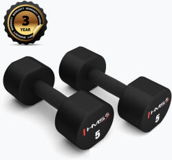 HMS HPT02 TPU súlyzók 2 db. 5 kg fekete