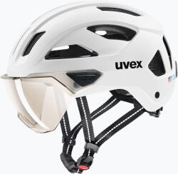 uvex Kerékpáros sisak UVEX Stride Visor fehér matt/litemirror ezüst