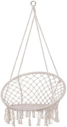 SPRINGOS Kertihinta Makramé Függőfotel - Krém