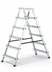 IRIS BEST DRABEST HOME 2x6 lépcsős kétoldalon járható alumínium létra, fellépő, összecsukható - officedepot