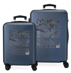  Luxus ABS utazótáska készlet 65cm/55cm PEPE JEANS DAVIS Denim, 6481422