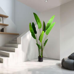  Műnövény dekoráció - banánlevél fa - zöld - 1, 9 m (11905C)