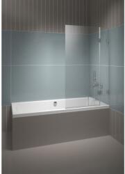 RIHO Scandic paravan cadă 85 cm două piese negru mat/sticlă transparentă G001144121 (G001144121)