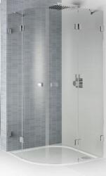 RIHO Scandic cabină de duș 90x90 cm semicircular negru mat/sticlă transparentă G001107121 (G001107121)
