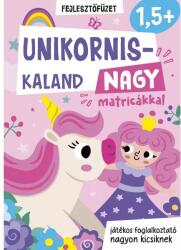 Szalay Könyvek Приключение с еднорози - книжка за оцветяване с лепенки - на унгарски език (9789636522995)