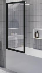RIHO Lucid paravan cadă 80 cm o piesă negru mat/sticlă transparentă G005046121 (G005046121)