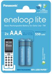Panasonic 2x Panasonic R03/AAA akkumulátor Eneloop Lite Dect New 550mAh BK-4LCCE/2DE (BK-4LCCE/2DE)