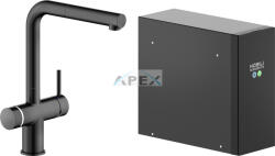 Nobili LV0K117-EFRBM NOBILI SORGENTE FRIZZA csaptelep, mora matt, kihúzható fejjel, hűtő és szódakészítő rendszerrel (LV0K117-EFRBM)