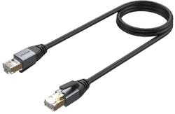 Unitek C18149AGY03 S/FTP Cat8 RJ45 Patch Kábel 1.5 m - Fekete