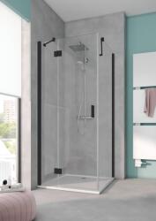Kermi Osia zuhanyajtók 120 cm dönthető fekete matt/átlátszó üveg OSSTL120203PK