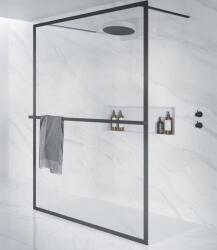 RIHO Lucid zuhanyfal 100 cm fekete matt/átlátszó üveg G005030121 (G005030121)