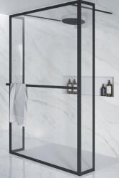 RIHO Lucid zuhanykabin 140x30 cm fekete matt/átlátszó üveg G005040121 (G005040121)