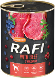 RAFI KUTYA PÁSTÉTOM MARHA, VÖRÖS- ÉS KÉK ÁFONYÁVAL KONZERV 800G min rendelhető 6db - pet18