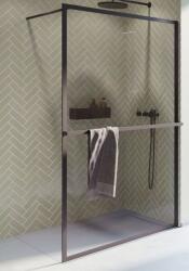 RIHO Lucid zuhanyfal 100 cm fekete matt/átlátszó üveg G005026121 (G005026121)