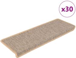 vidaXL 30 db lépcsőszőnyegek öntapadós szizál kinézetű 65x21x4 cm (3365892)