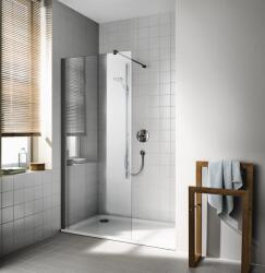 Kermi Cada XS zuhanykabin fal walk-in 75 cm fekete matt/átlátszó üveg CKTWF075203PK
