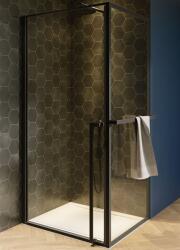 RIHO Lucid zuhanykabin 100x80 cm négyszögletes fekete matt/átlátszó üveg G005009121 (G005009121)
