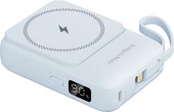 Krüger&Matz Indukciós Kruger&Matz 10000 mAh Mag Safe powerbank kábellel kék (KM0913-BL)