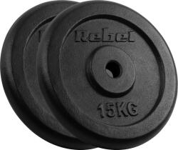 Rebel Súlyzótárcsák 2x15kg, 31mm, REBEL ACTIVE (RBA-2130) Súlytárcsa