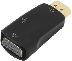 HDMI VGA adapter 3, 5 mm-es audio kimenettel (92-121)
