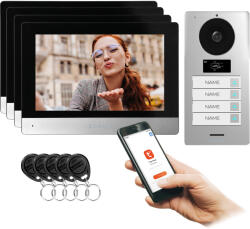  Négycsatornás videókaputelefon 8" Wi-Fi-vel és RFID-vel (OR-VID-MA-1082/B)