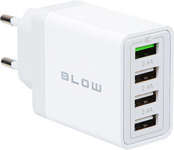  USB Töltő 30W, 3x USB + QC gyorstöltés (76-026)