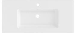 RIHO Spring Dew mosdótál 100x46 cm négyszögletes beépíthető fehér matt W003003105 (W003003105)