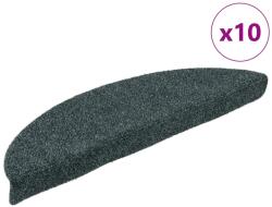 vidaXL 10 db zöld tűlyukasztott öntapadó lépcsőszőnyeg 56 x 17 x 3 cm (149697)
