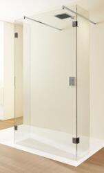RIHO Scandic zuhanykabin 120x27 cm fekete matt/átlátszó üveg G001049121 (G001049121)