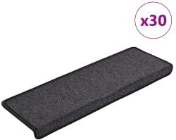 vidaXL 30 db antracitszürke lépcsőszőnyeg 65x21x4 cm (3365765)