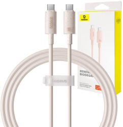 Baseus Habitat Series gyorstöltő kábel USB-C - USB-C, 100W, 1m (rózsaszín) (P10360202421-00) - multimediabolt