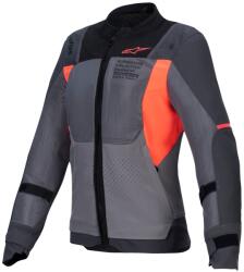 Alpinestars Geacă de motocicletă Alpinestars Stella ST-2 Air pentru femei gri-gri închis-coral fluo (AIM101-309)