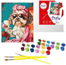 MH Protect Számok szerinti festőkészlet Vicces Shih Tzu KHO6611 40x50 AP0058