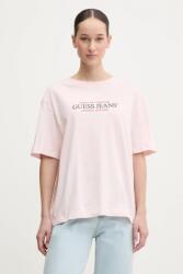 Guess Jeans pamut póló női, rózsaszín, W4YI08 K8HM0 - rózsaszín S