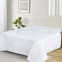 DeLuxe Pucioasa Cearceaf pat dublu plat bumbac cu model baroc, 240x260cm, Lorena